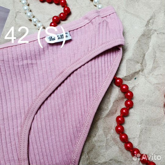 Хлопковые трусики слипы в рубчик Dailu Xian 42 (S)