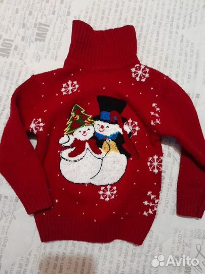 Свитер детский новогодний 92 98