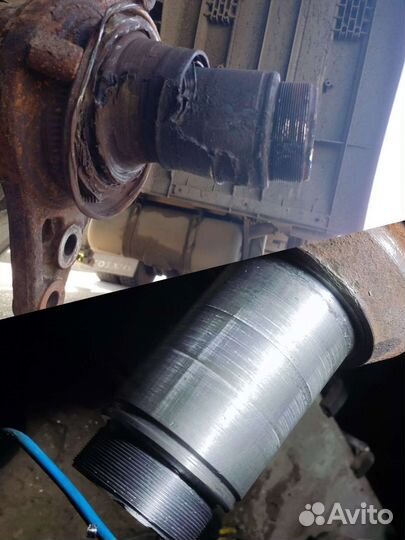 Восстановление резьб и посадок на осях без снятия