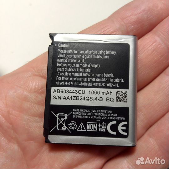 Аккумулятор Samsung AB603443CU для сотового телеф