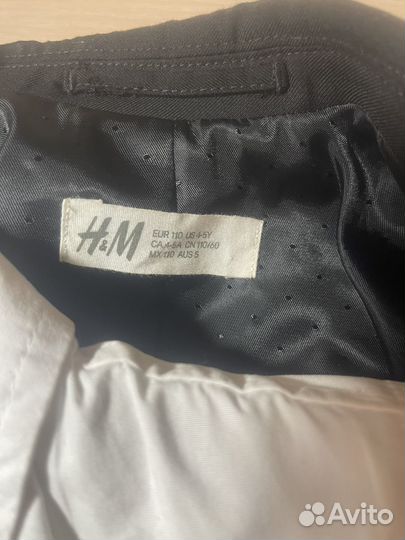 Пиджак hm +рубашка с длинным рукавом