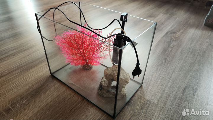 Аквариум без крышки 30-35 л с фильтром