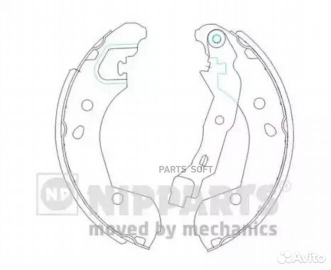Nipparts J3501055 Тормозные колодки барабанные nis