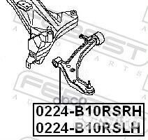 Рычаг передний левый 0224B10rslh Febest