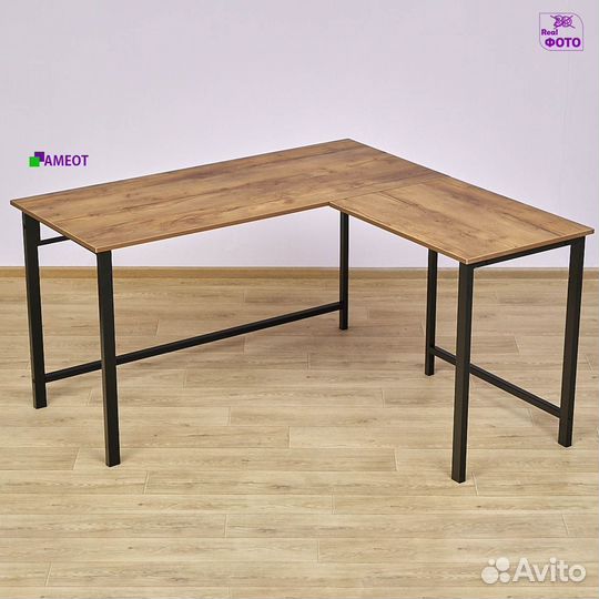 Угловой лофт стол Даврит 1Т 138х130