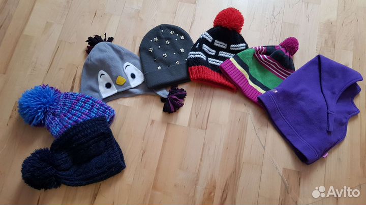 Шапки для девочки на все сезоны р 52-56