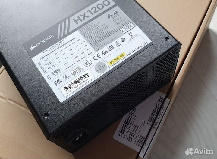 Блок питания 1200w Corsair HX1200 CP-9020140-EU