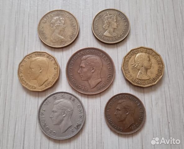 Монеты Великобритании с 1940г.(набор)