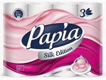 Туалетная бумага Papia Silk 3слоя 12 рулонов