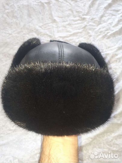 Шапка с ушами норковая