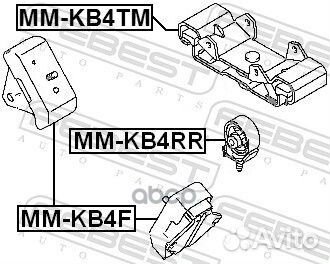 Опора двигателя mitsubishi L200 05- mmkb4TM Febest