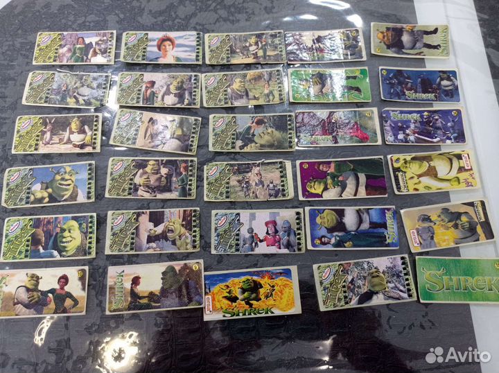 Коллекция наклеек Шрек, начало 2000
