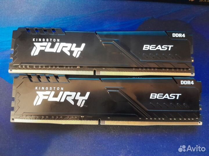 Оперативная память Kingston Fury beast black 16gb