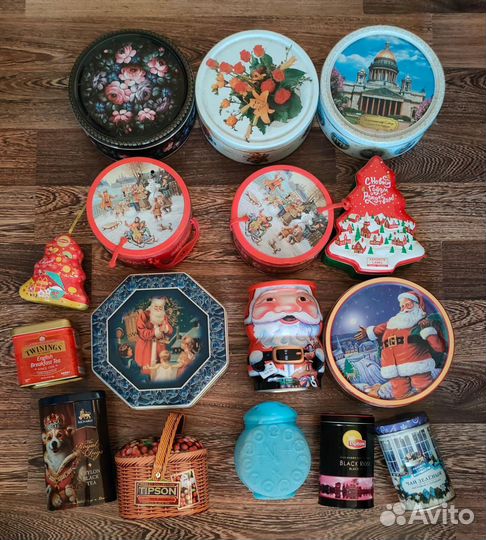 Коробки, банки жестяные