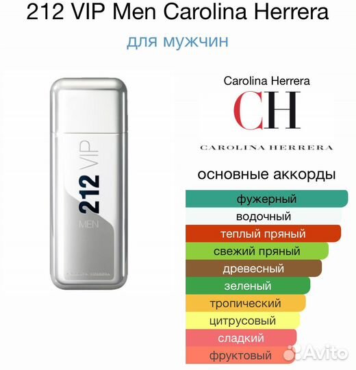 Духи Carolina Herrera 212 VIP MEN 25мл