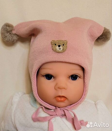 Шапка шерстяная зимняя для девочки киват kivat