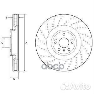 Диск тормозной mercedes ML W166 передний вент. D