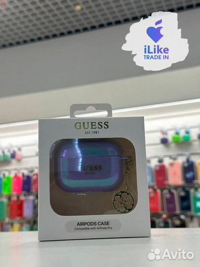 Чехол Guess AirPods Pro Charm lridescent Purple