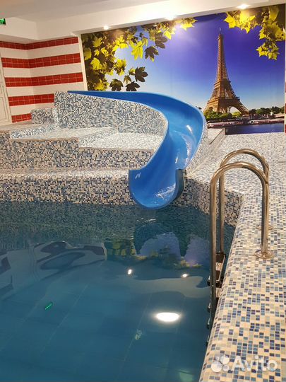 Сауны с бассейном,водной горкой, финская, турецкая