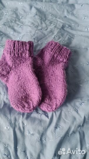 Пинетки вязаные детские, носочки, варежки