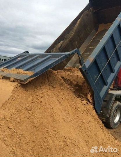 Песок карьерный, пгс с доставкой