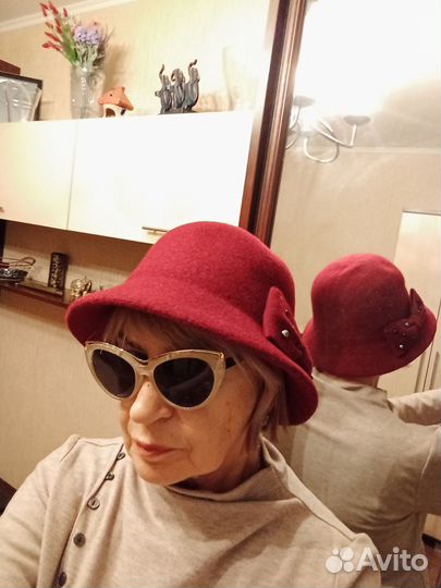 Шапка женская шляпа шерсть