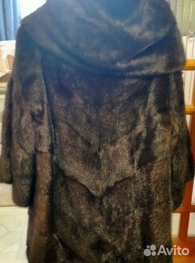 Шуба норковая с капюшоном 46 48
