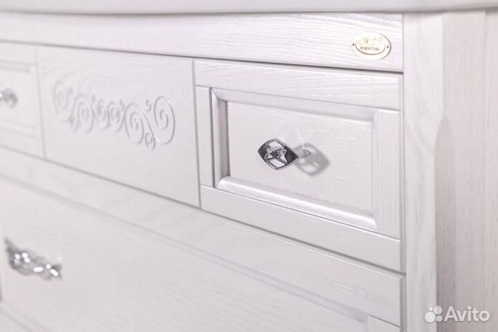 Тумба с раковиной ASB-Woodline Модерн 105 белая, п