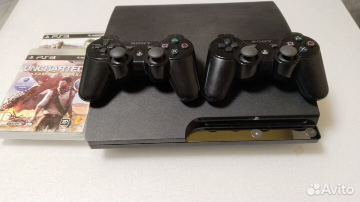 Игровая приставка PS3 Слим прошитая+60 игр