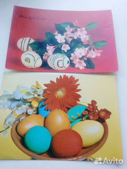 Открытки 70-х г. Пасха
