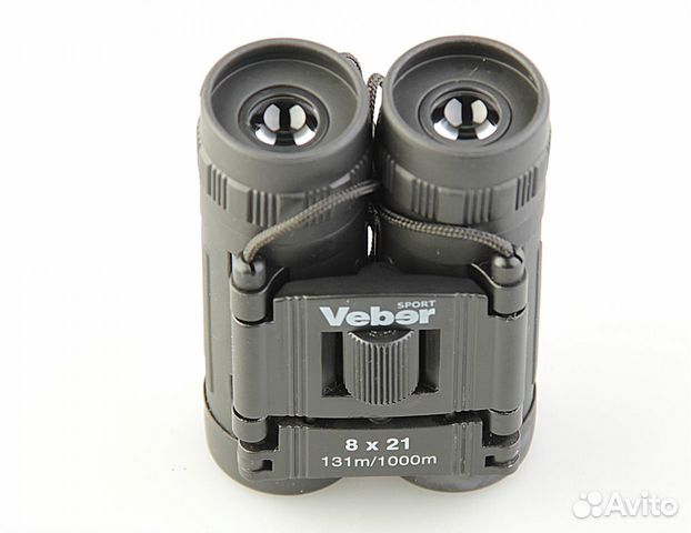 Бинокль бн 8х21 veber-sport черный