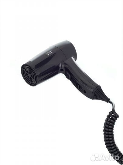 Фен для волос 730 bl черный, с креплением, для ван