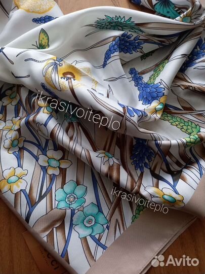 Платок шелковый новый gucci