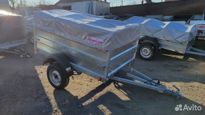 Легковой прицеп крепыш 2/1.3 высокий борт и тент