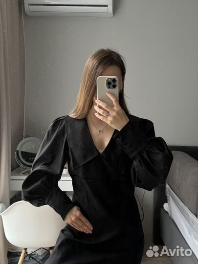 Платье мини с воротником love republic