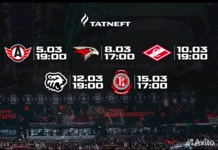 Билеты на матч Ак Барса