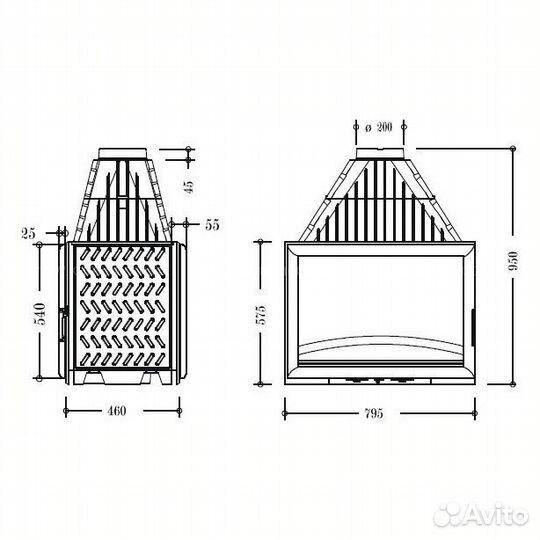 Каминная топка Invicta чугунная
