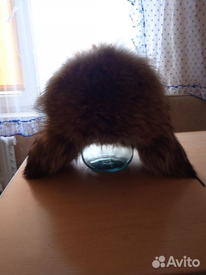 Шапка мужская из енота р.56