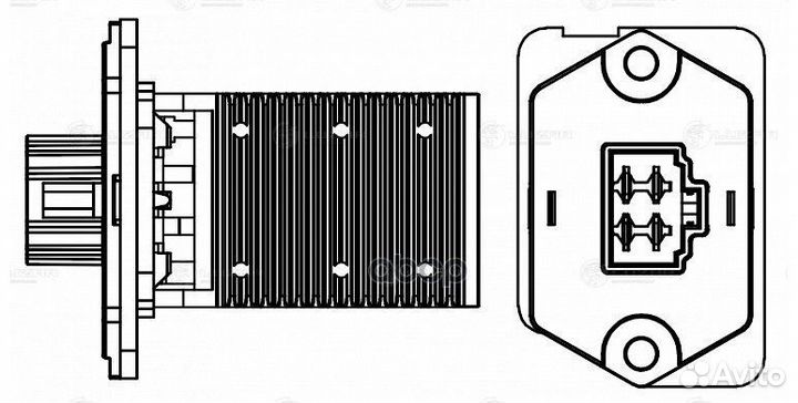 Резистор э/вент. отоп. для а/м Hyundai Accent II