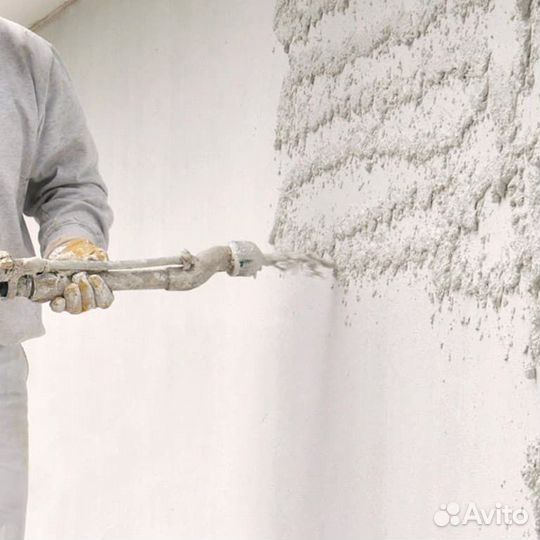 Механизированная штукатурка стен, штукатурка