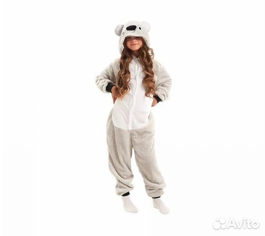 Кигуруми для детей FunFur Коала Серый L