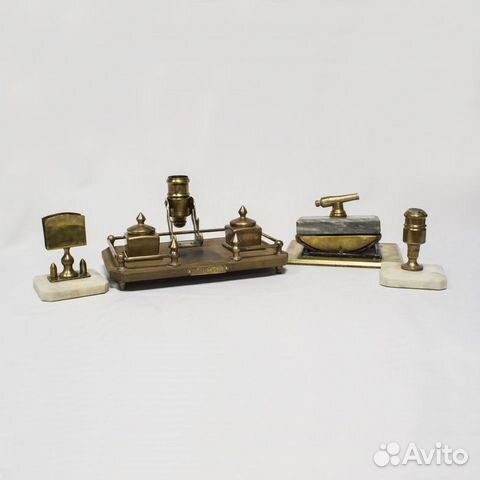 Настольный письменный прибор, бронза, мрамор, Гене