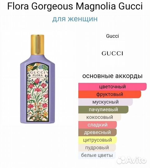 Gucci Flora Gorgeous Magnolia парфюм женский духи