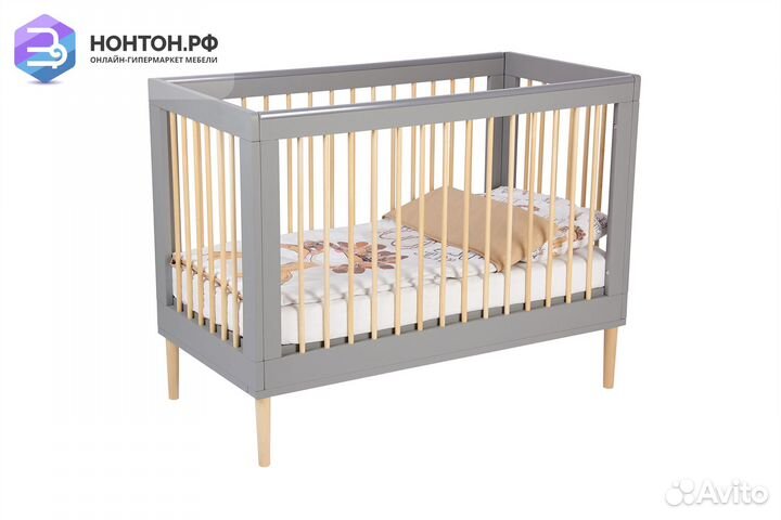 Кроватка детская Polini kids Simple 360 серый / на