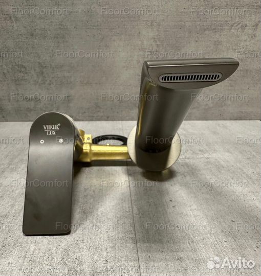 Встраиваемый смеситель для раковины графитовый