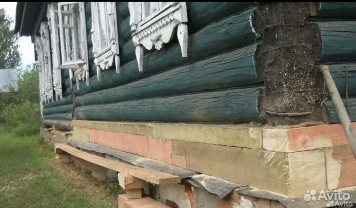 Подъем дома замена венцов