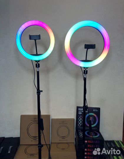 Кольцевая лампа 26см RGB (Цветная)