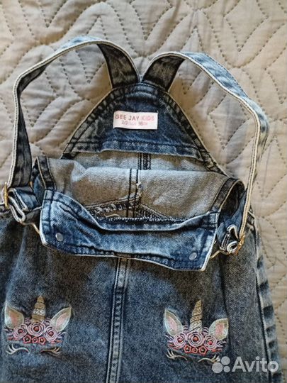 Джинсовый сарафан для девочки 98