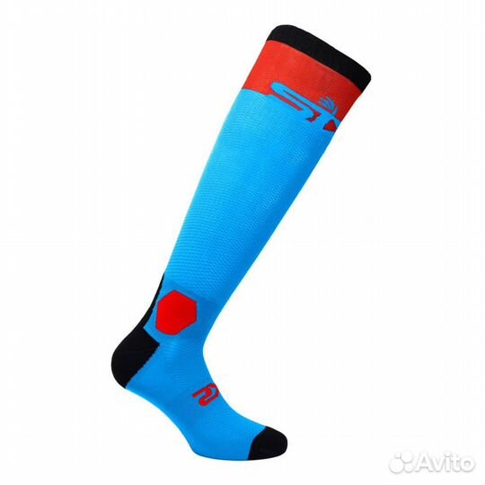 Носки sixs long racing Turquoise/Red 40/43