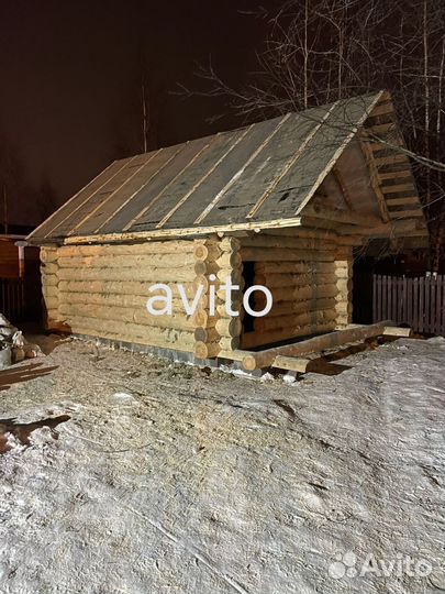 Сруб бани со сборкой